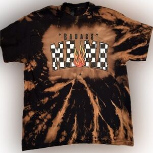 Gildan Bleached Tie-Dye “BadA” Mama T-Shirt